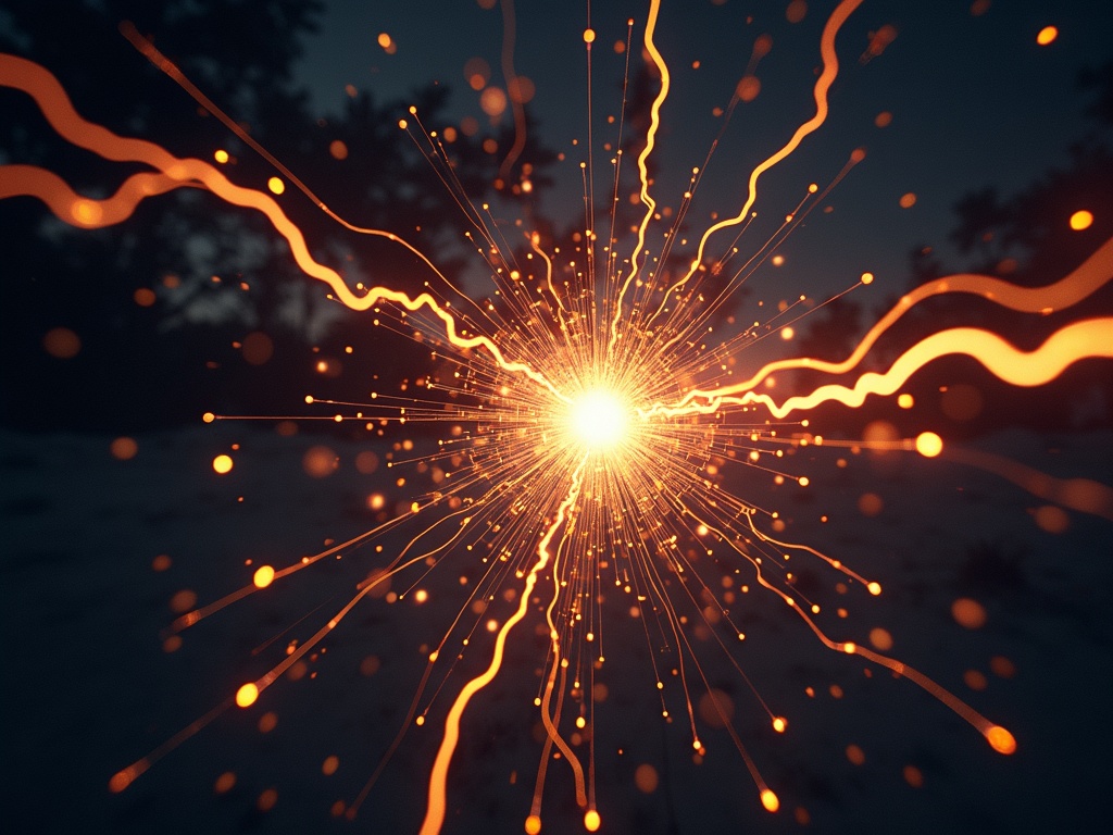 Representación visual de campos electromagnéticos, fuerza, campo magnético y ondas electromagnéticas