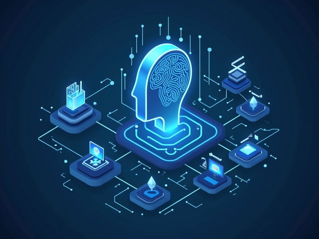 Ilustración comparando un agente inteligente local y uno remoto en un entorno tecnológico